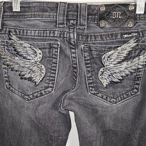 Women's Gray Embellished Jeans